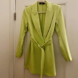 Blazer Dress / Neon Green Small